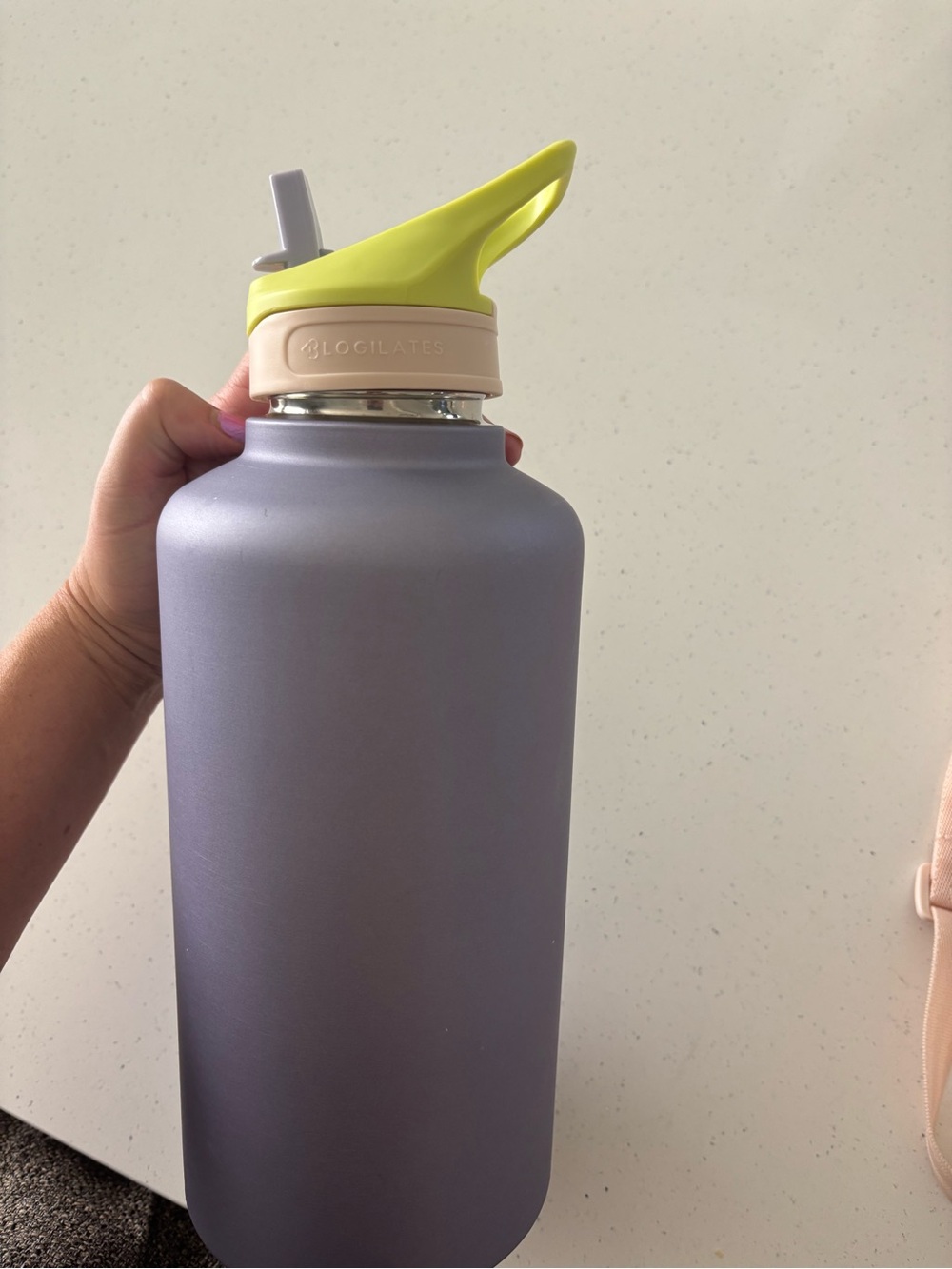 Blogilates Purple Water Bottle with Yellow - Insulated Bottle